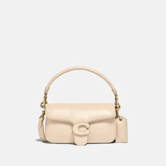 Coach Pillow Tabby Shoulder Bag 18 Color Brass/Ivory